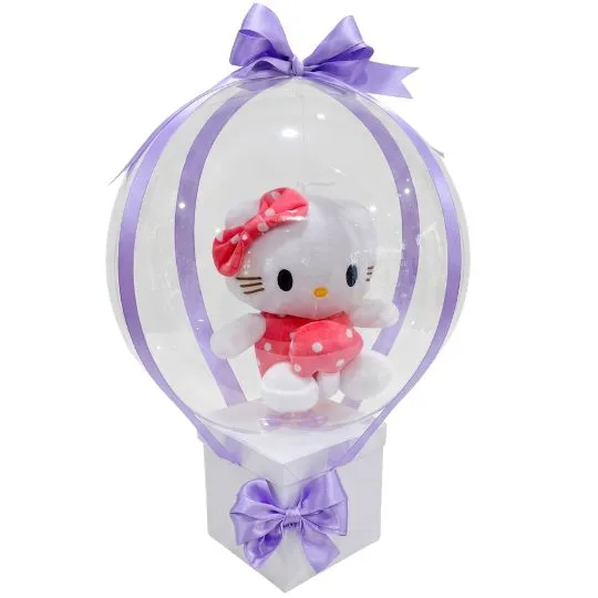 Box aerostático con peluche y chocolates kitty 